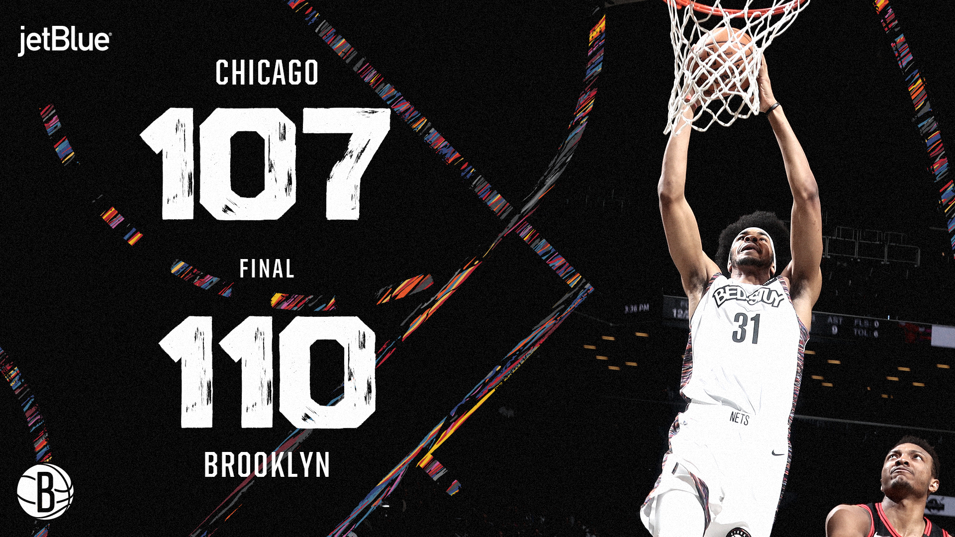 Chicago Bulls 107 Brooklyn Nets 110